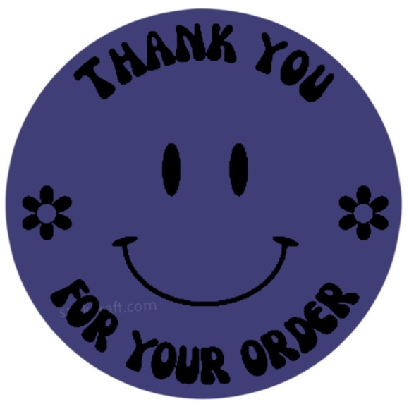 100 Thank You Stickers for your order 2in round Shipping Supplies NWT poshmark - Picture 2 of 15